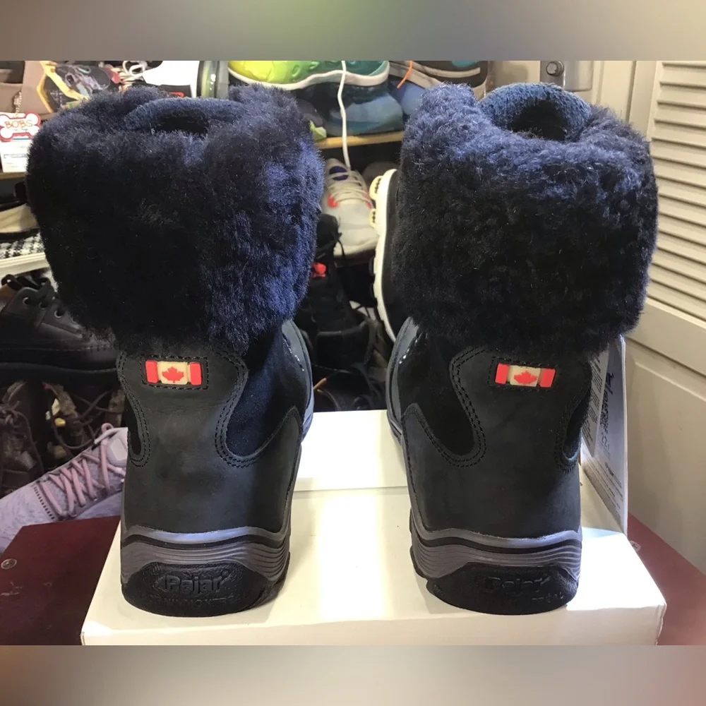 Pajar Alice Lugsole Leather Faux Fur Lined Winter Snow Rain Boots. - Picture 6 of 14